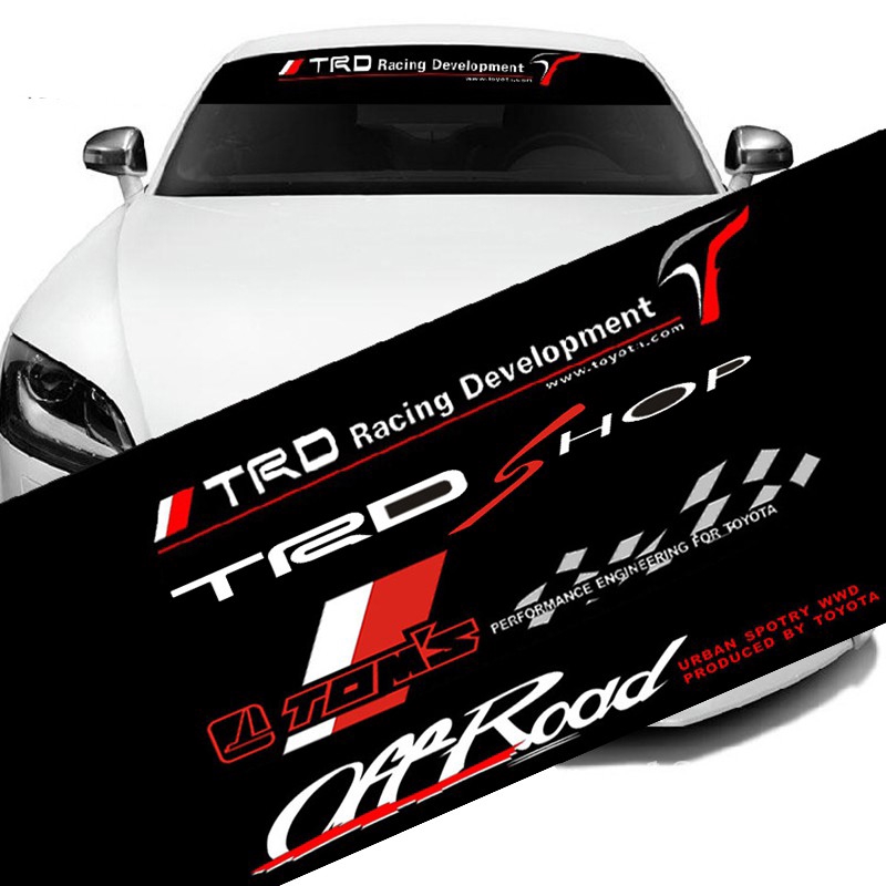 130x21cm Modified TRD Off Road TOMS Reflective Vinyl Car Front Rear