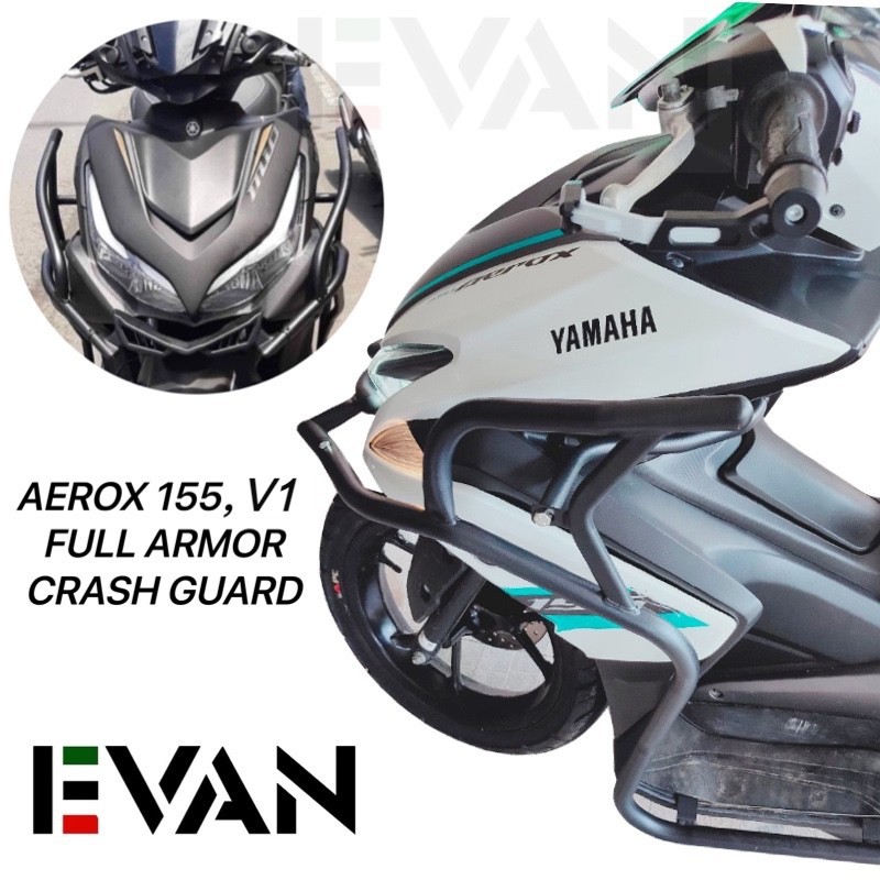 Aerox 155 V1 Full Armor Crash Guard Stainless Steel CNC Alloy Made In