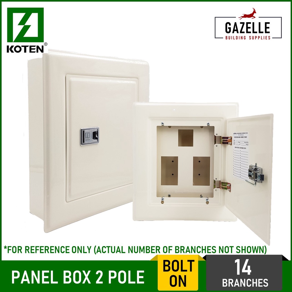 Koten Premium Type Panel Box 2 Pole Bolt On 14 Branches Shopee