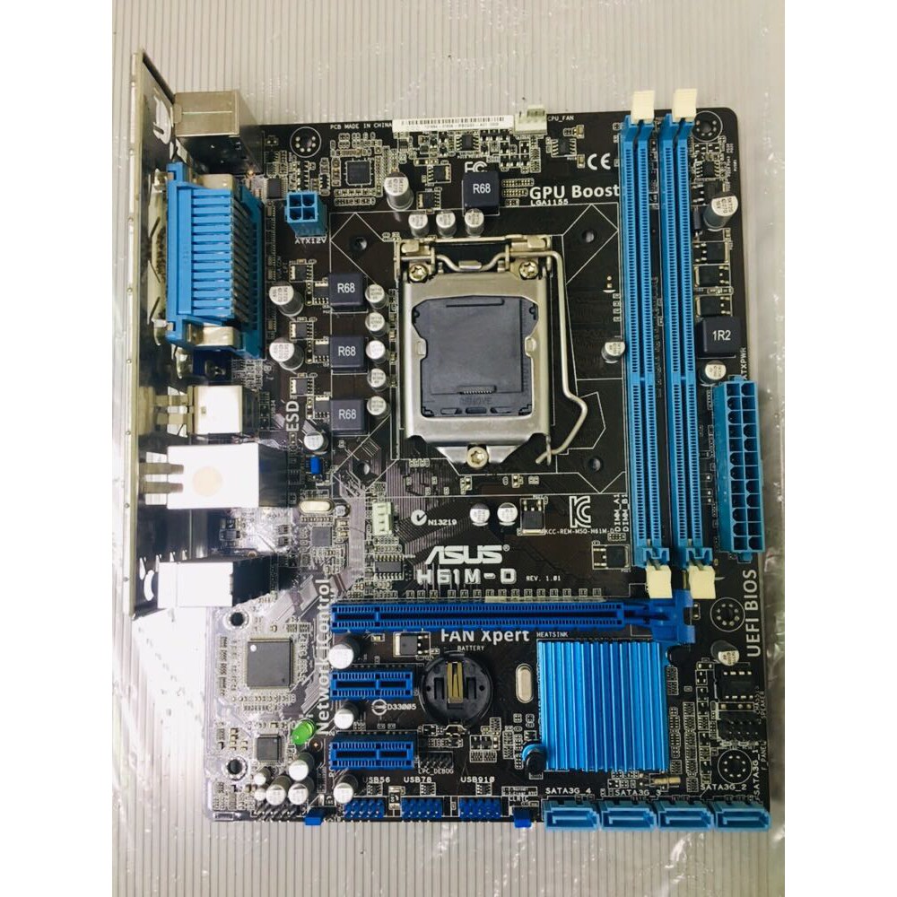 Asus H61m D 3rd Gen Motherboard Socket Lga 1155 I3 I5 I7 Ddr3 Used