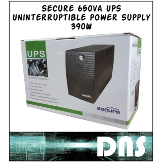 Secure 650va UPS Uninterruptible Power Supply 390W WITH AVR AUTO