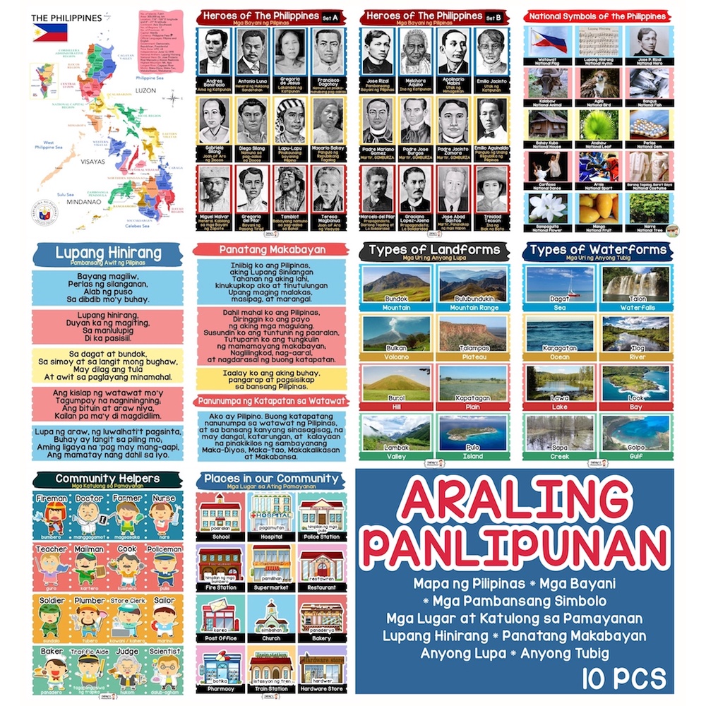 Araling Panlipunan Pack Philippine Map Mga Bayani National Symbols The Best Porn Website