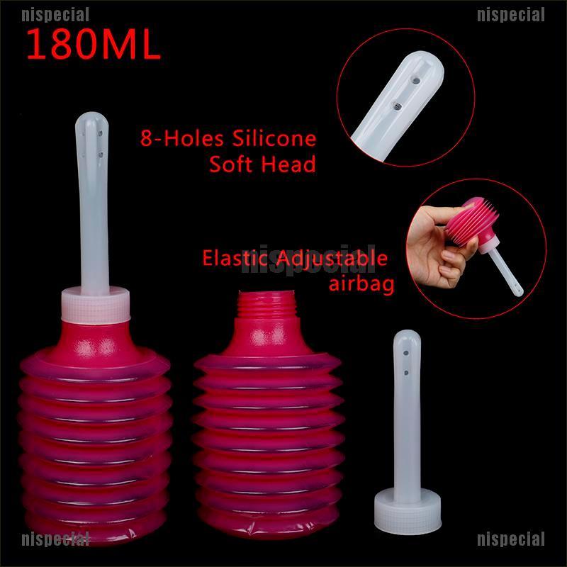 NIS 180ML Pink Disposable Vaginal Anal Douche Retractable Wash Cleaning