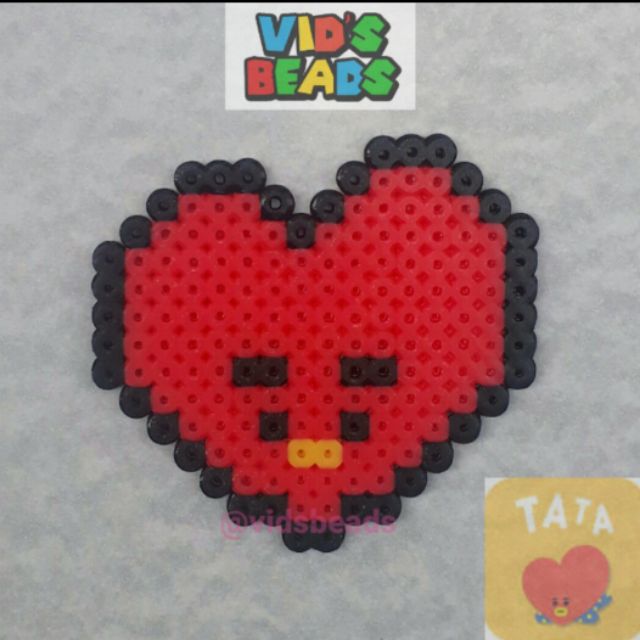 Tata Hama Beads Bt Bts Plantillas Hama Beads Abalorios Hama