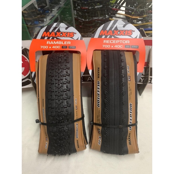 Tire Maxxis 700c 700x40c Gravel Receptor Rambler Kevlar TR Tanwall