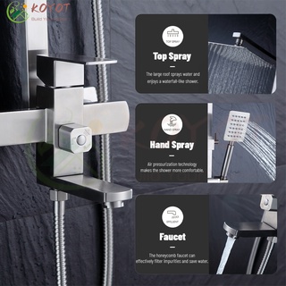 KOYOT 304 Stainless Steel Bathroom Hot And Cold Square Rainfall Shower