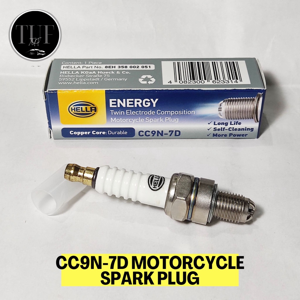 Cc N D Hella Twin Electrode Motorcycle Spark Plug Authentic Shopee