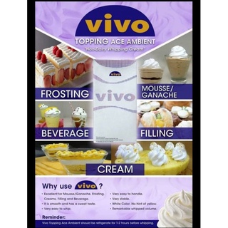 Vivo Topping Ace For Whipping And Toppng Vivo Whipping Cream Shopee