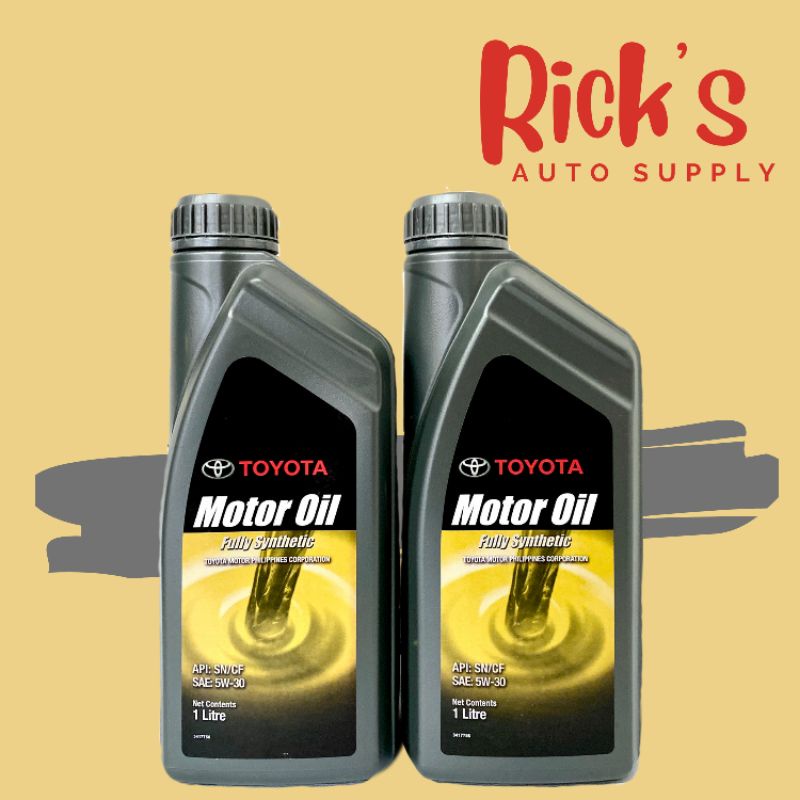 Toyota Motor Oil Fully Synthetic 5W 30 1L In New Packaging Shopee