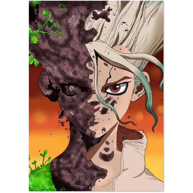 Dr Stone Senku Character Portrait Anime Series Crunchyroll Webtoon