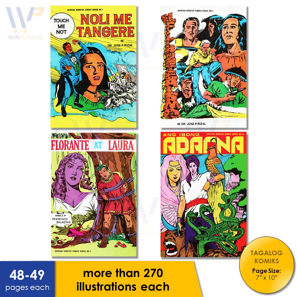 Noli Me Tangere El Filibusterismo Florante At Laura Ibong Adarna Comics Komiks