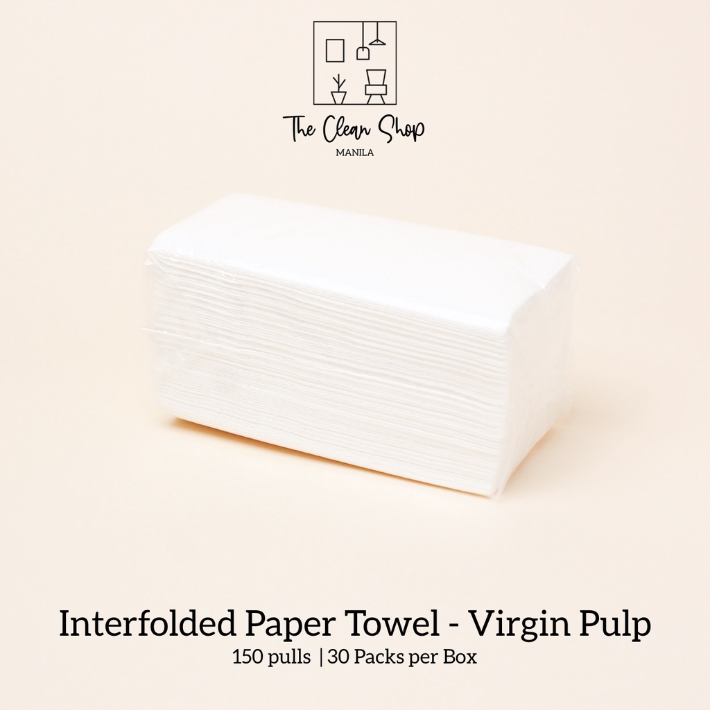 The Clean Shop MNL Interfolded Paper Towel Or Kitchen Towel 1Ply