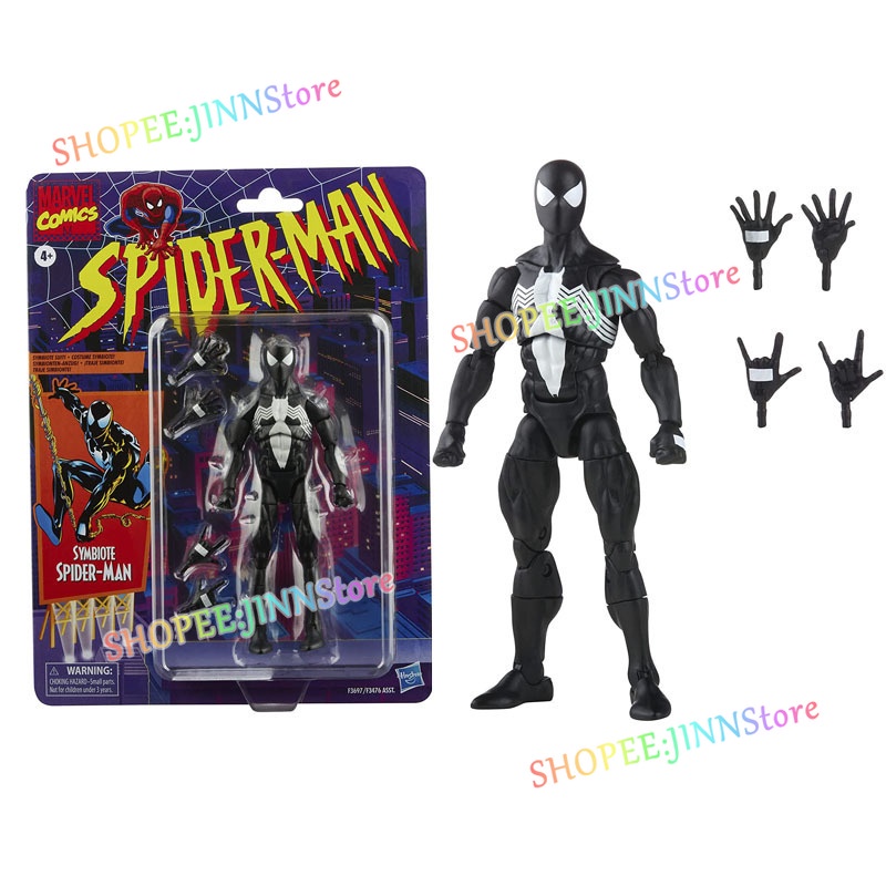 JINN Marvel Legends BEN REILLY SPIDER MAN SYMBIOTE SPIDER MAN Action