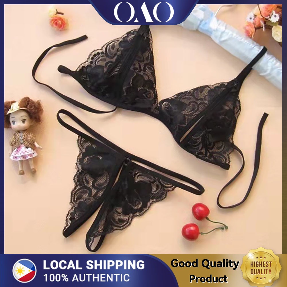 Oao Sexy Temptation Lace Transparent Female Temptation Three Point