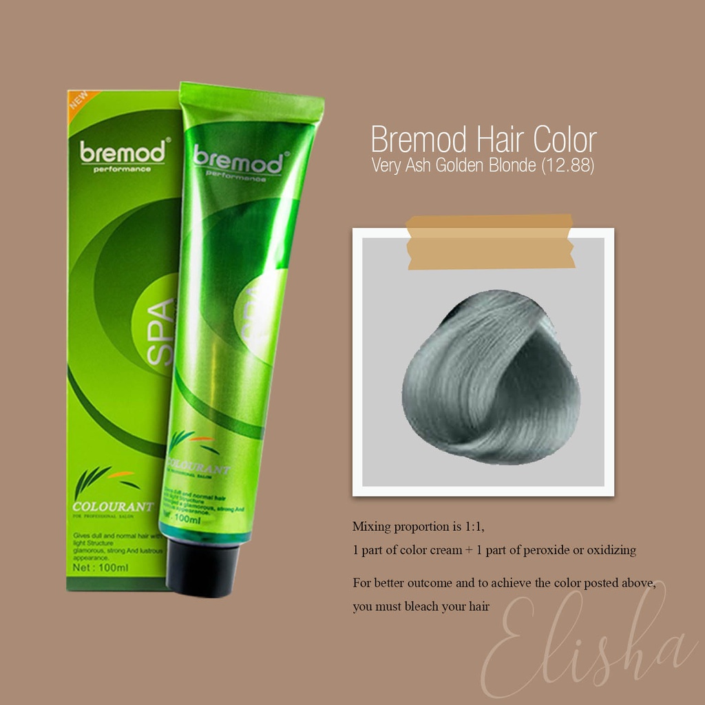 Very Ash Golden Blonde Bremod Hair Color Shopee Philippines