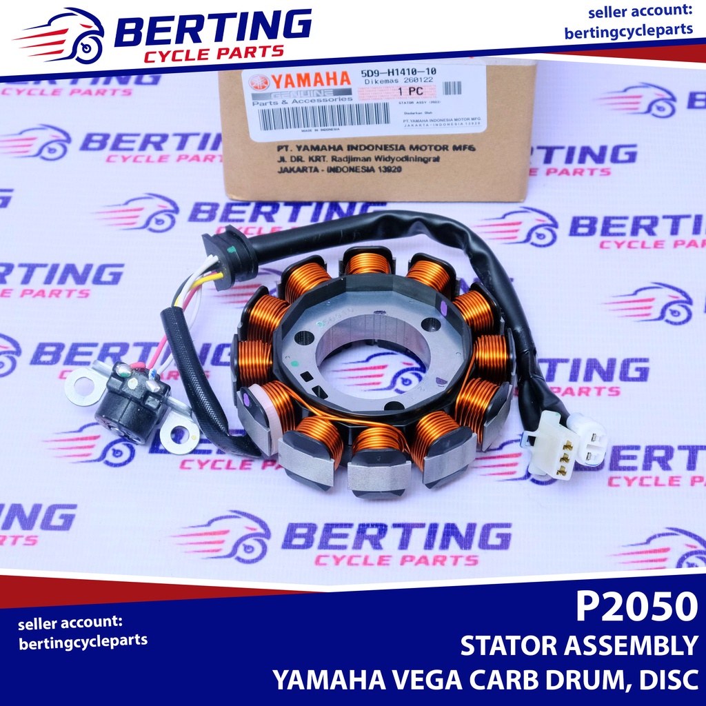 STATOR ASSEMBLY Yamaha Vega Carb Disc Drum Genuine 5D9 H1410 00