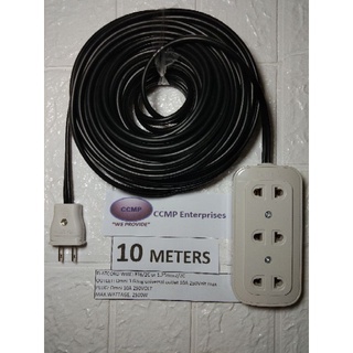 Meters Heavy Duty Extension Cord Wire Three Gang Flat Cord