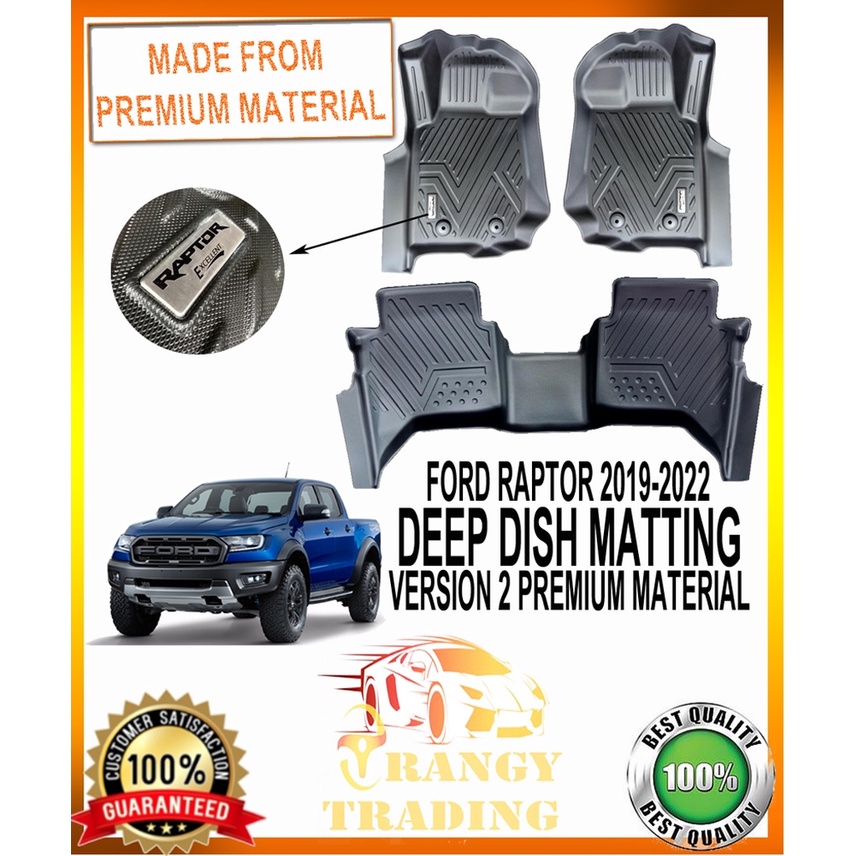 Ford Ranger Raptor To Oem Tpe Excellent Deep Dish Matting