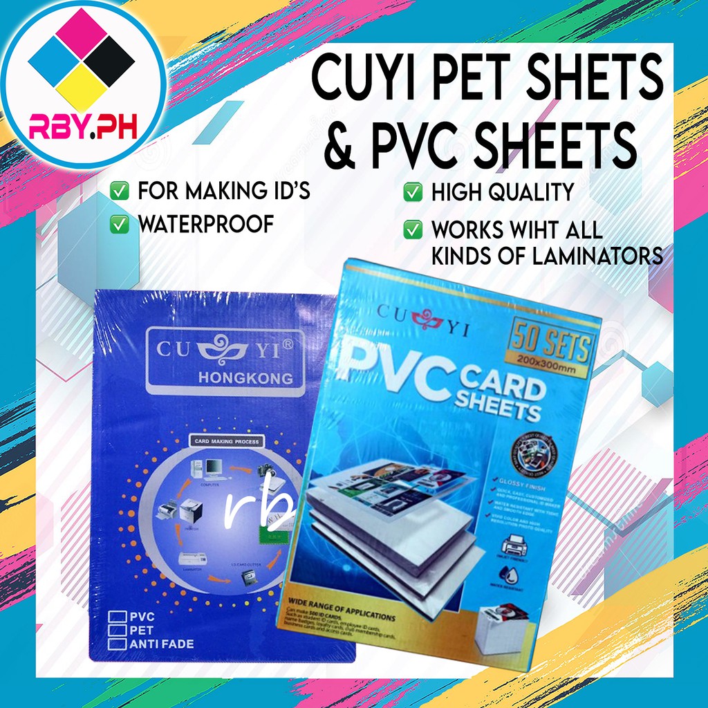 Cuyi Pvc Sheet Pet Sheets For Id Sets Pack Shopee Philippines