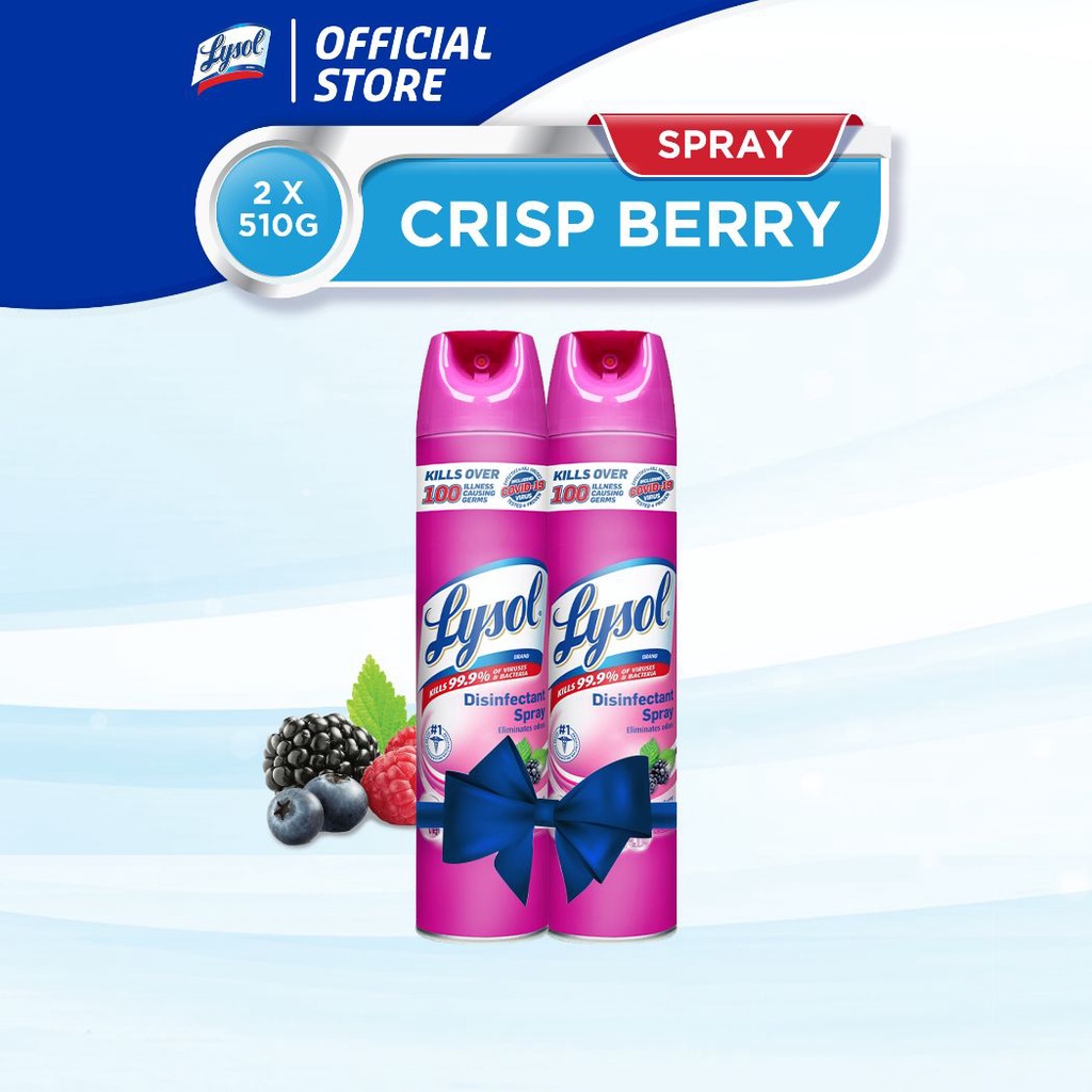 Lysol Disinfectant Spray Crisp Berry G Twin Pack Shopee Philippines