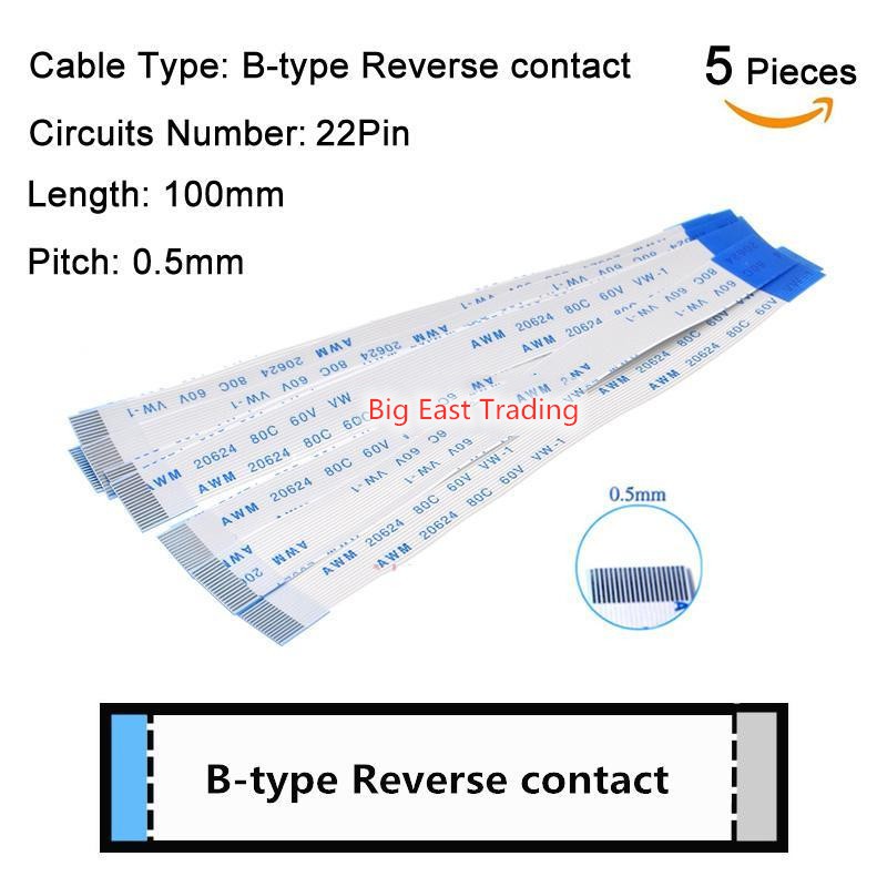 Pcs Fpc Ribbon Flexible Flat Cable Pitch Mm Length Mm Cm B