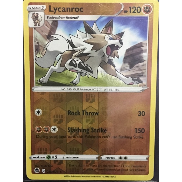 Lycanroc Reverse Holo Champion S Path Shopee Philippines