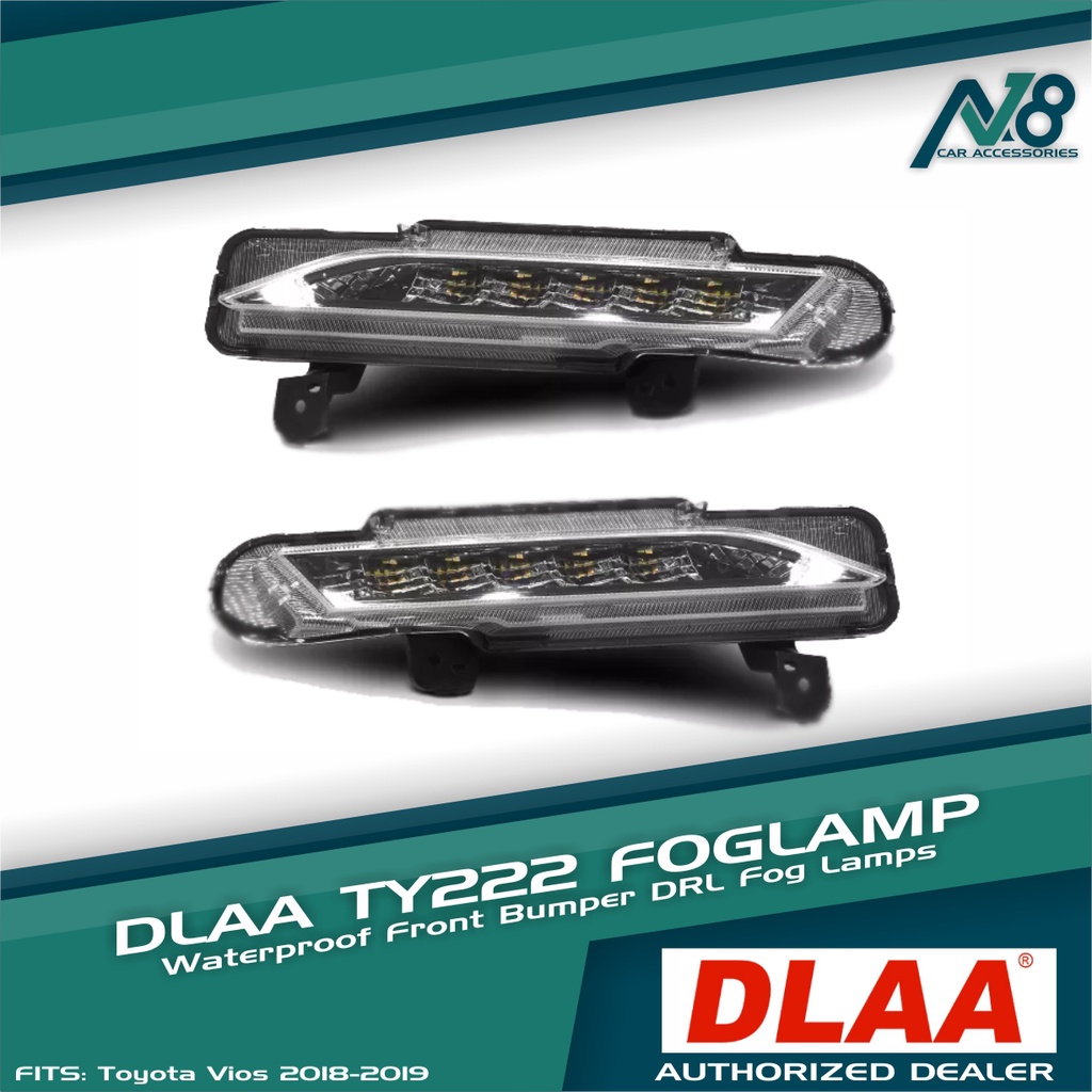 Dlaa Genuine Fog Lamp Drl Toyota Vios Yaris With Wiring Kit