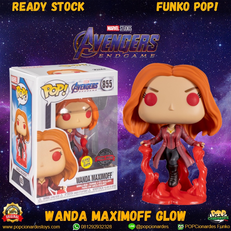 Funko POP Marvel Avengers Endgame Wanda Maximoff Glow In The Dark