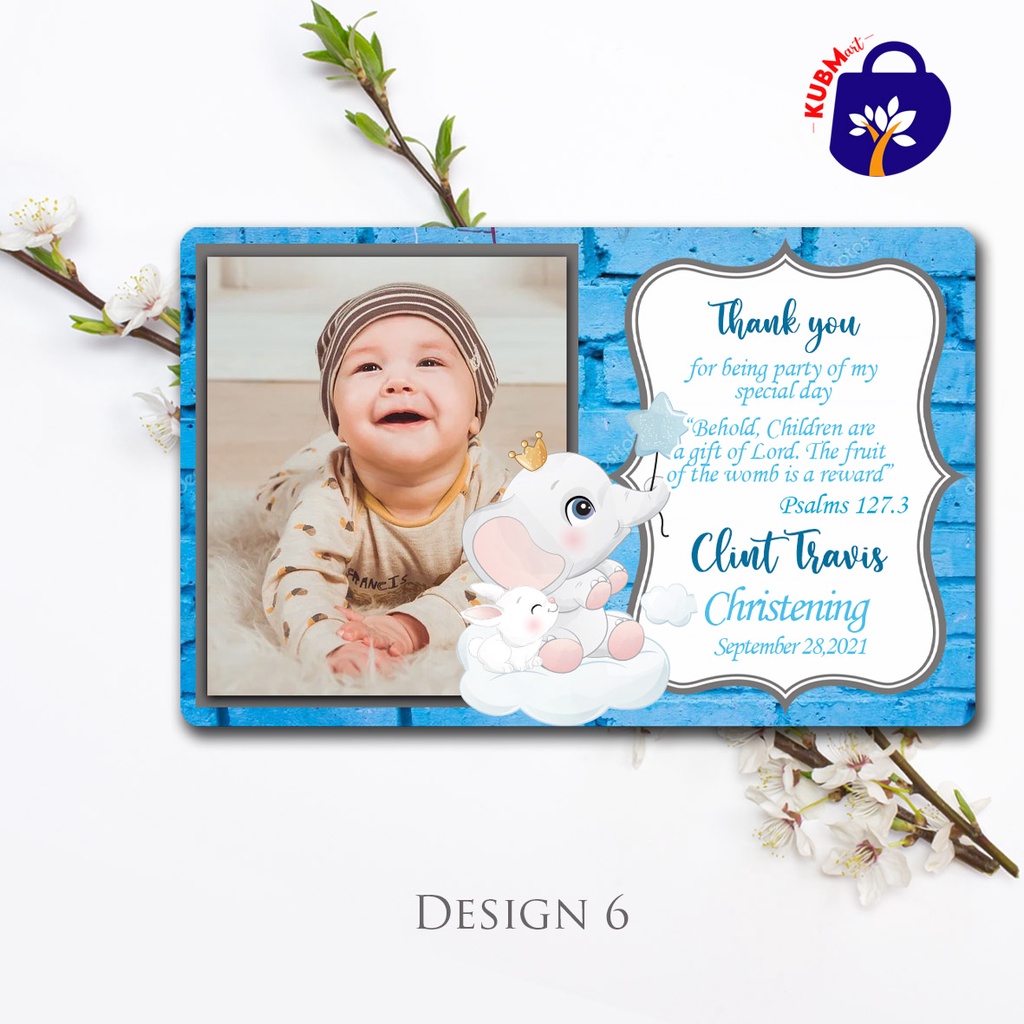 Customized Baptism Boy Souvenir Giveaway Ref Magnet For Birthday