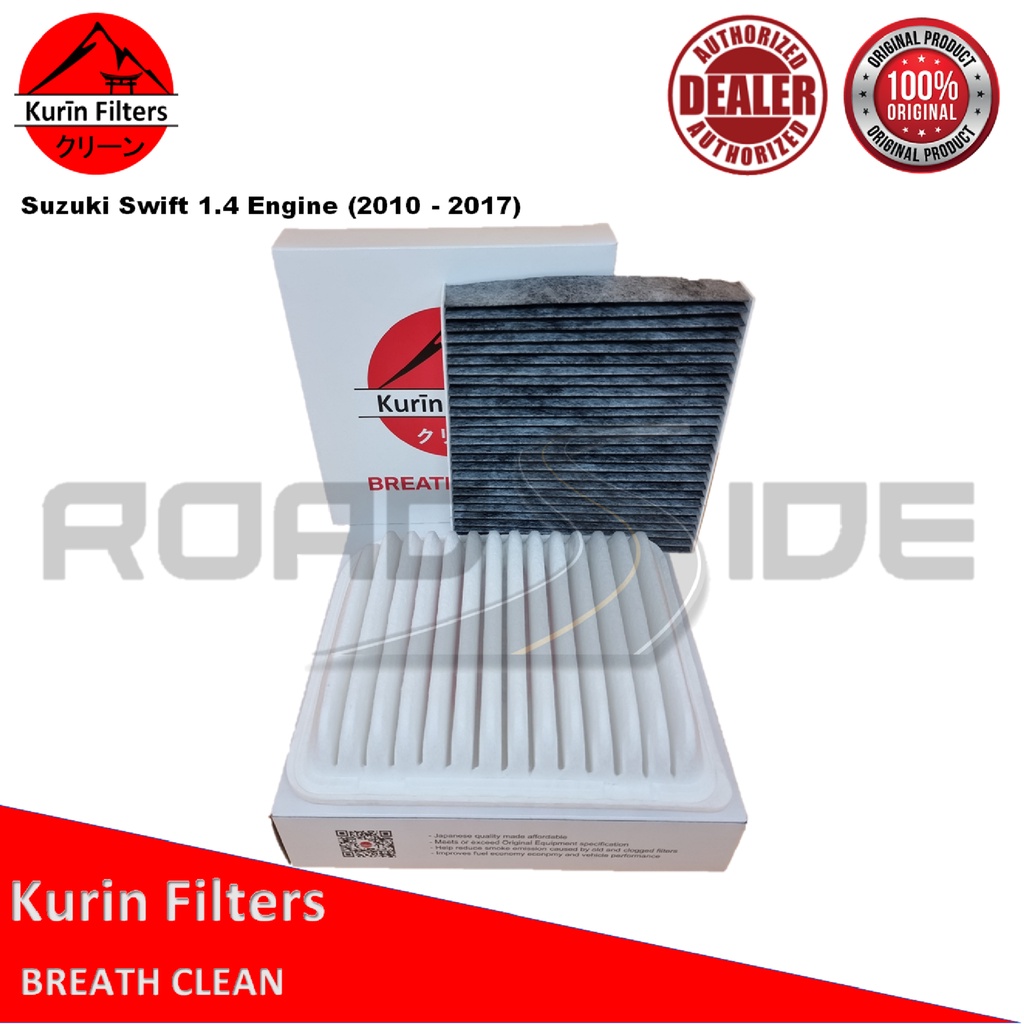 Kurin Combo Filters Air Charcoal Cabin For Suzuki Swift Engine