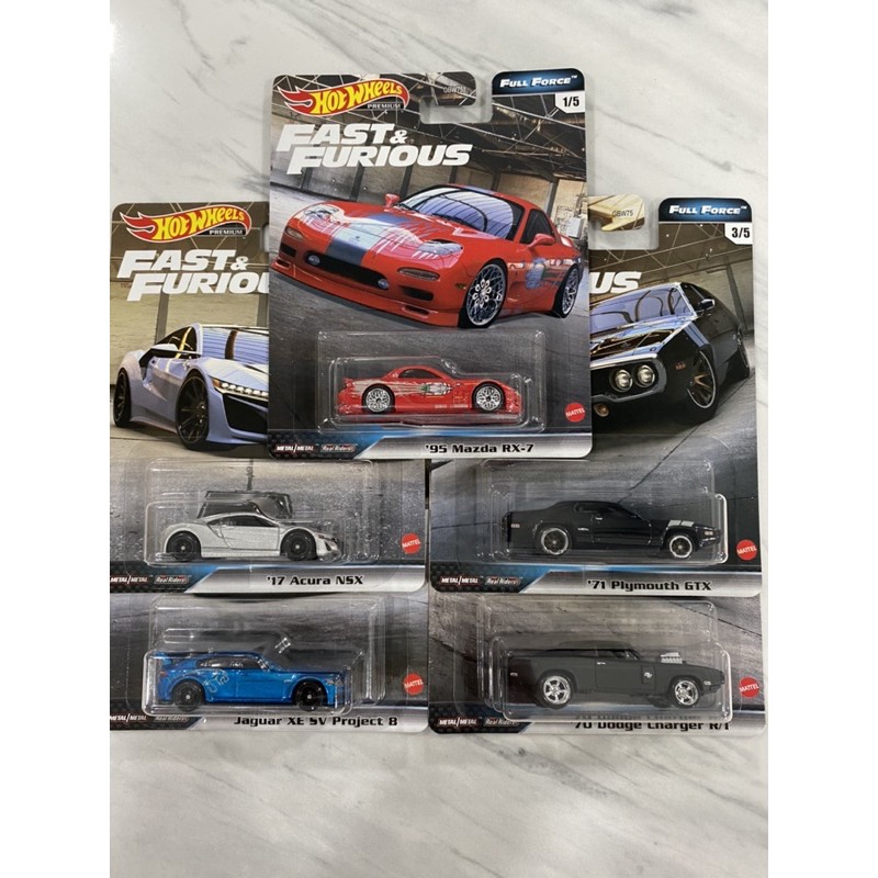 Hot Wheels Fast Furious Full Force Series Set Jaguar Xe Sv Project