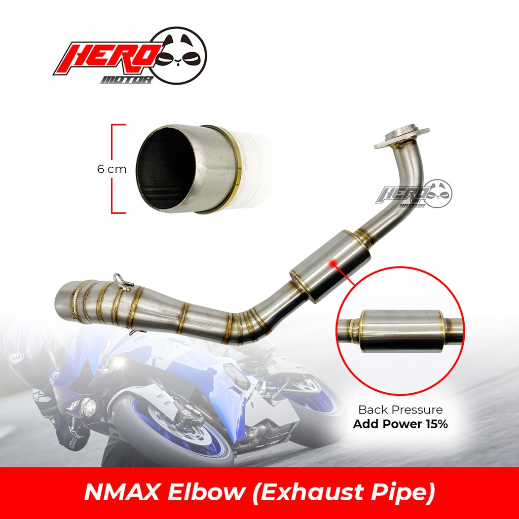 Akrapovic Header Elbow Exhaust System With Resonator For NMAX V2 V 1