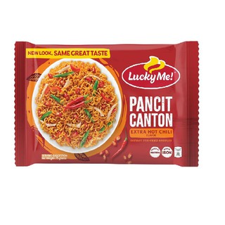 Lucky Me Pancit Canton Instant Noodles Extra Hot Chili Kasalo G