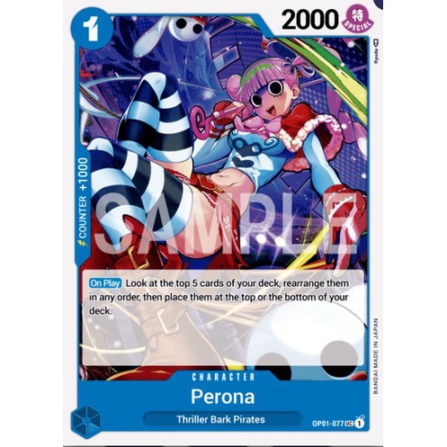 Perona Op One Piece Tcg Romance Dawn Op Japanese Shopee