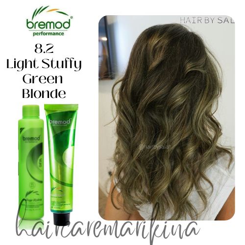 Light Stuffy Green Blonde Bremod Hair Color With Oxidizer Set