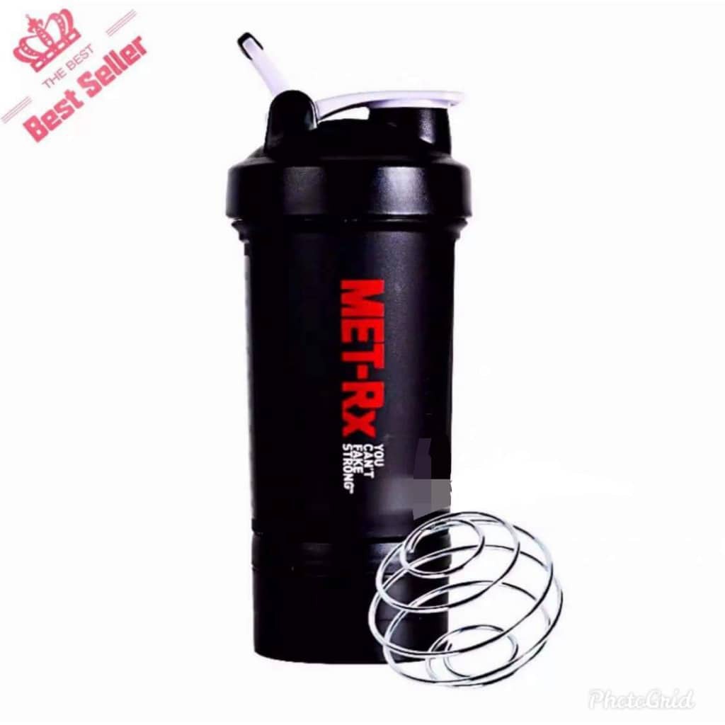 Met Rx Protein Blender Fitness Bottle Powder Shaker Cup Mixer With