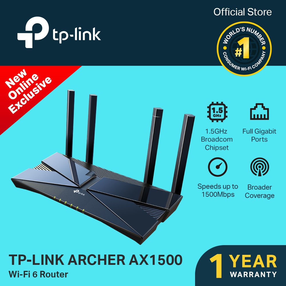 TP Link Archer AX1500 1 5 Gbps Wi Fi 6 Gigabit Dual Band Router Wifi