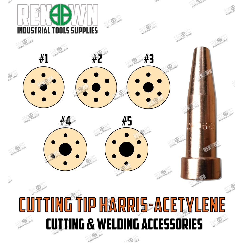 CUTWELD HARRIS ACETYLENE Cutting Tip 1 2 3 4 5 For Cutting