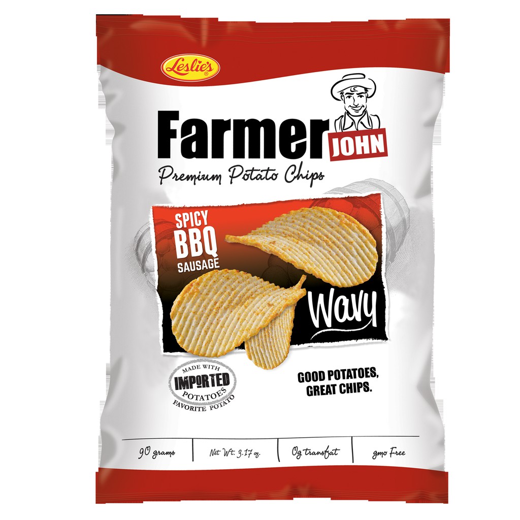 Farmer John Premium Potato Chips Barbeque Sausage Spicy Barbeque 90g