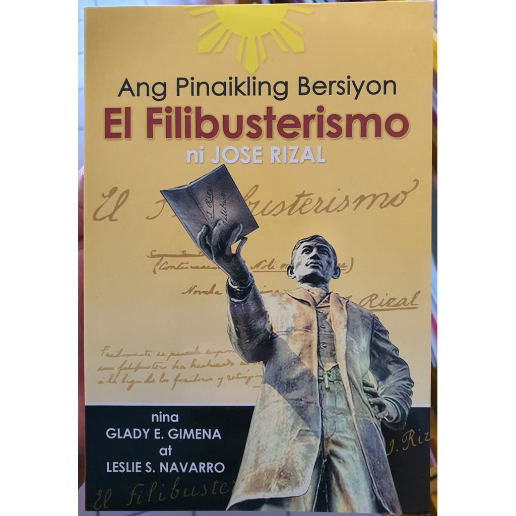 Ang Pinaikling Bersiyon El Filibusterismo Ni Jose Rizal By Glady