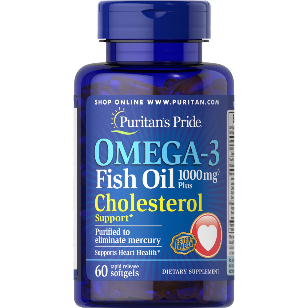 Puritan S Pride Omega Fish Oil Mg Plus Cholesterol Support