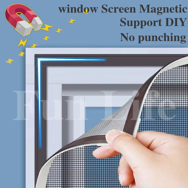 Adjustable Magnetic Window Screen Windows Washable Room Can Diy Curtain