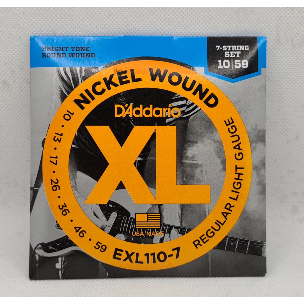 D Addario EXL110 7 Nickel Wound Electric Strings 010 059 7 String