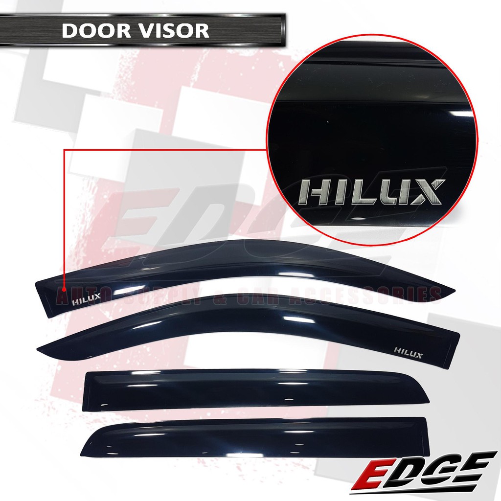 Toyota HILUX 2016 2020 Door Visor Black Conquest Revo Vigo Vent