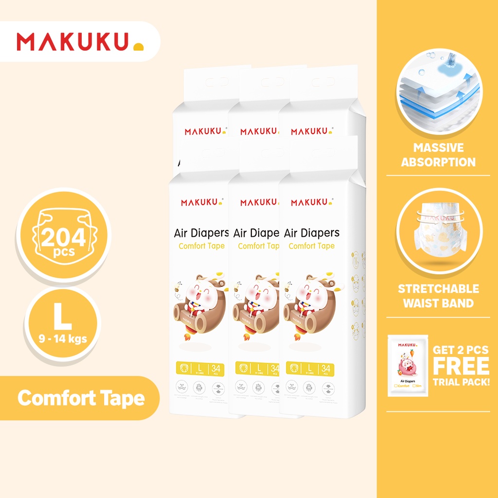 Makuku Baby Super Professional Air Diapers Comfort Tape Large S X