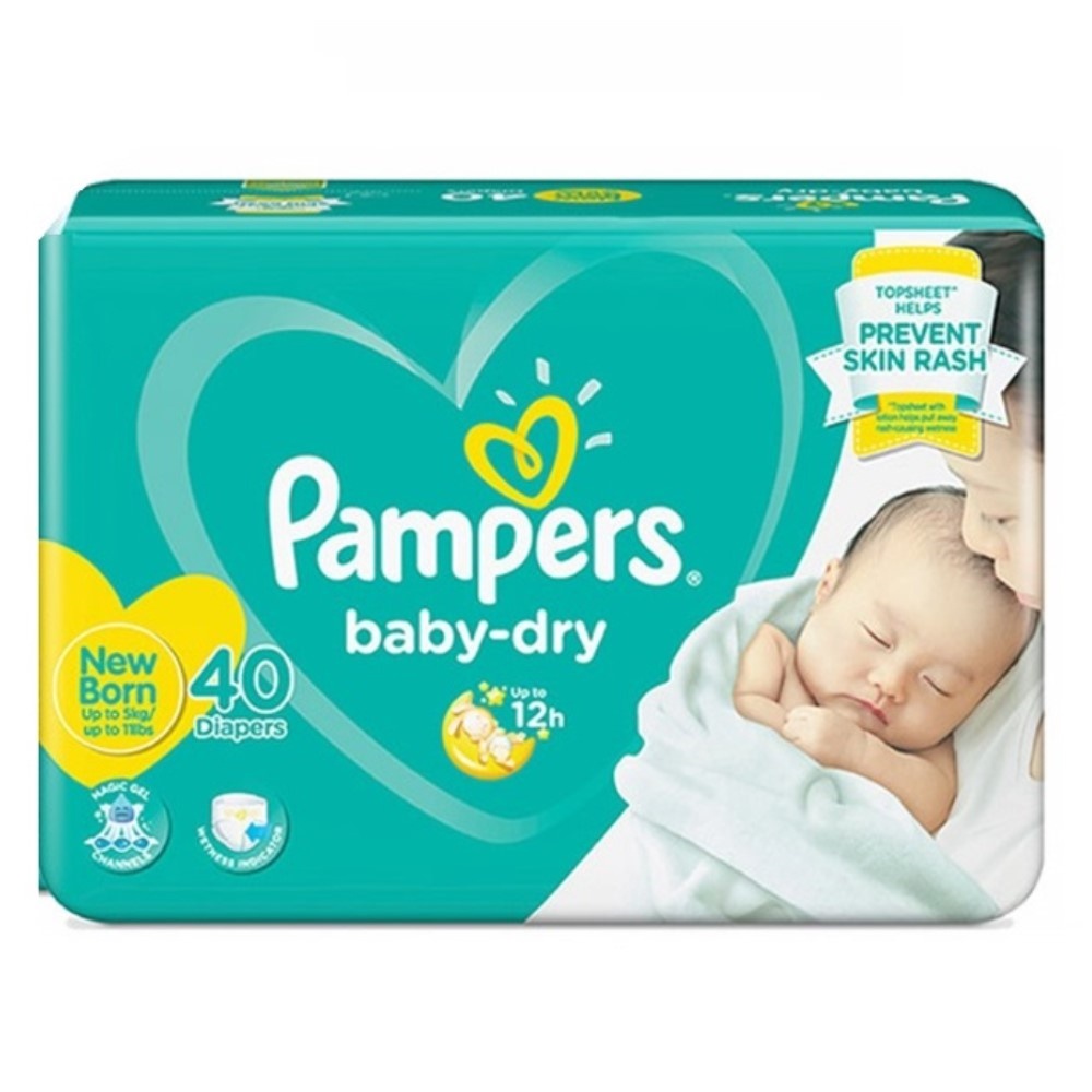 Pampers Baby Dry Taped Diapers Jumbo Pack Newborn 40s Shopee Philippines