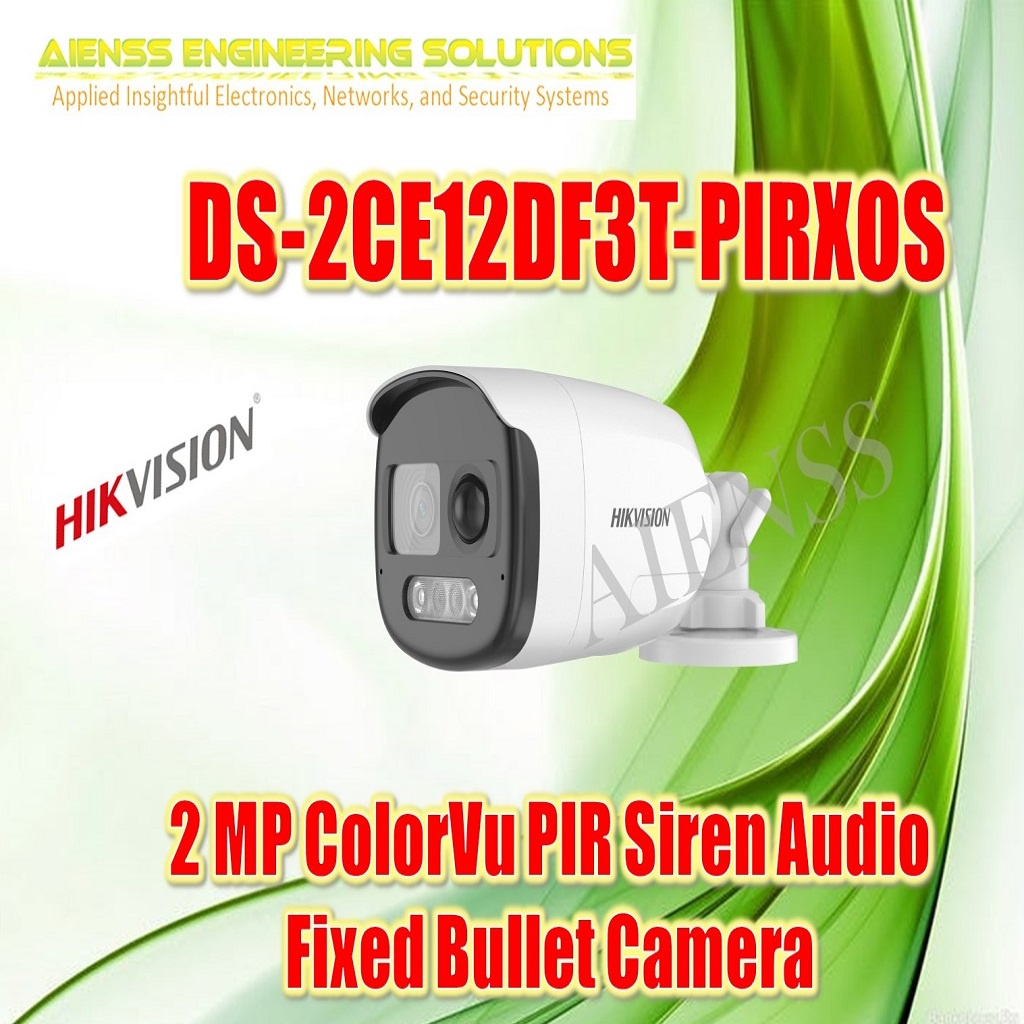 Ds Ce Df T Pirxos Mp Colorvu Pir Siren Audio Fixed Bullet Camera