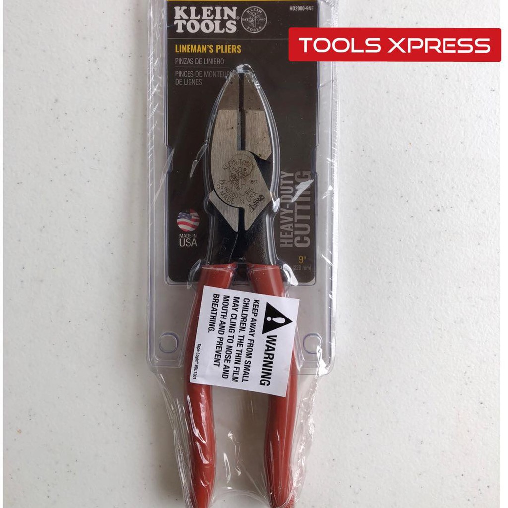 Klein Tools Heavy Duty Cutting Lineman S Plier 9 HD 2000 9NE