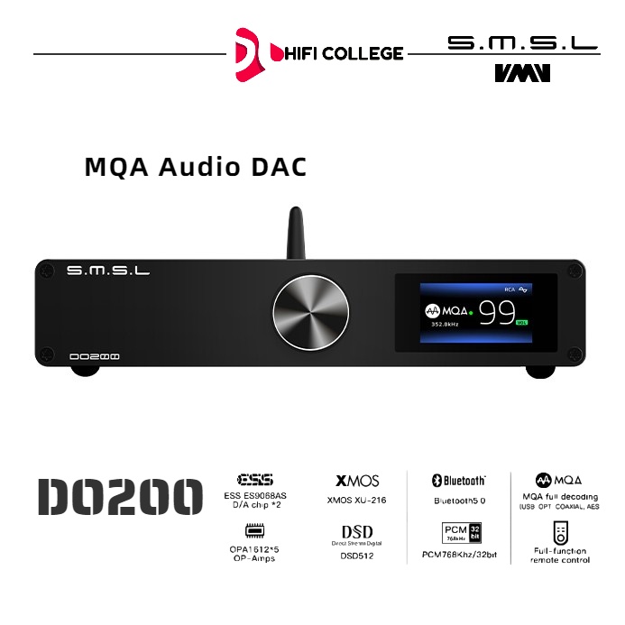 Smsl Do Mqa Audio Dac Es As Xmos Bluetooth Mqa Full