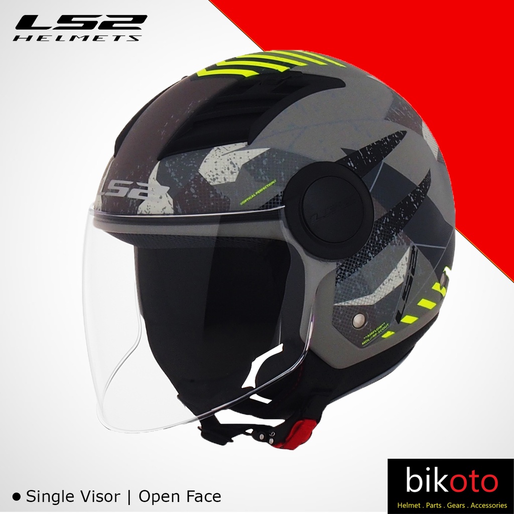 Ls Of Airflow Camo Open Face Motorcycle Helmet Shopee Philippines